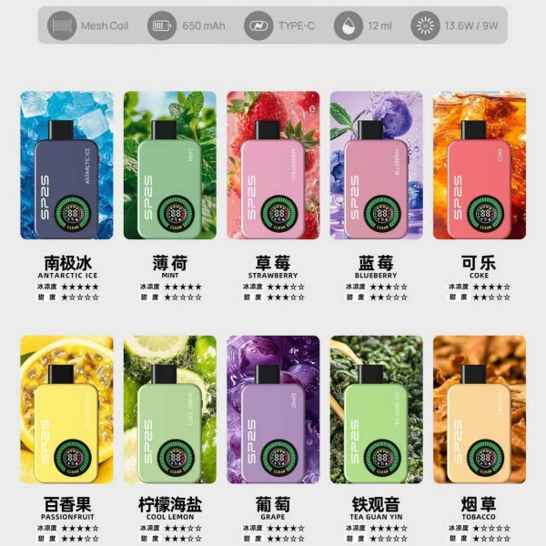 SP2S12000口 拋棄式電子煙 SP2S一次性電子菸 正品現貨  當天可出貨 新日期09/30